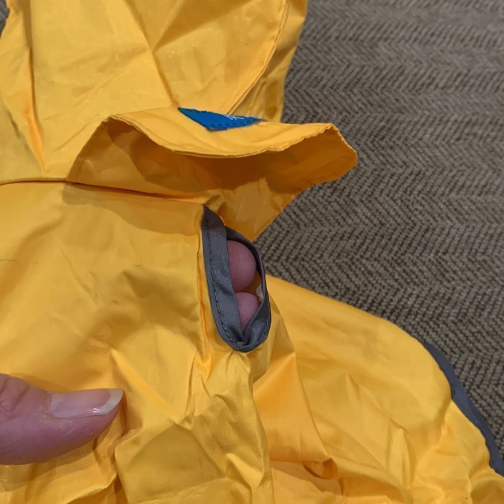 Small Dog or Cat Packable Yellow Raincoat. - Picture 4 of 7